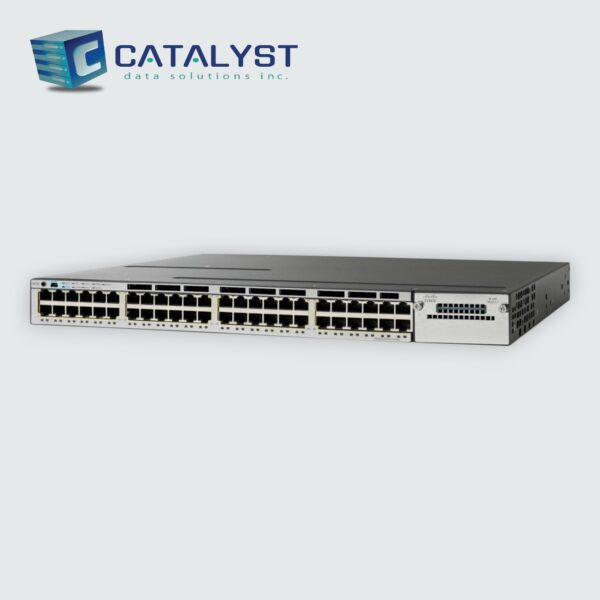 Cisco WS-C3750X-48P-S 48x Gigabit PoE+ Stackable Layer 3 Switch | IP Base | Enterprise-Grade