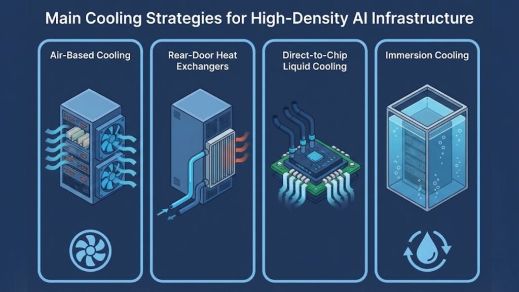Main Cooling Strategies for High-Density AI Infrastructure