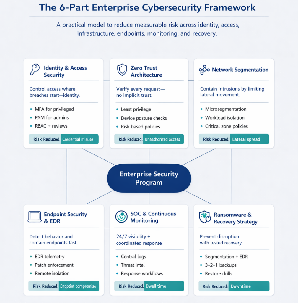 The 6-Pillar Enterprise Cybersecurity Framework