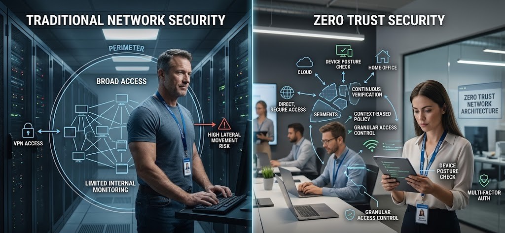 Zero Trust vs Traditional Security: Key Differences