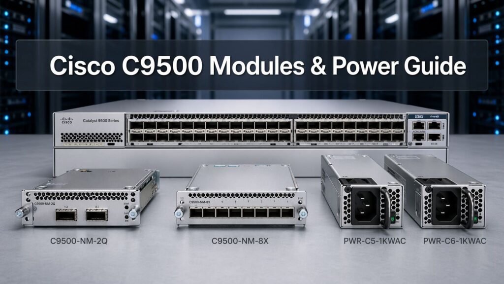 Cisco C9500 Modules & Power Guide: NM-2Q, NM-8X, PWR-C5 vs PWR-C6