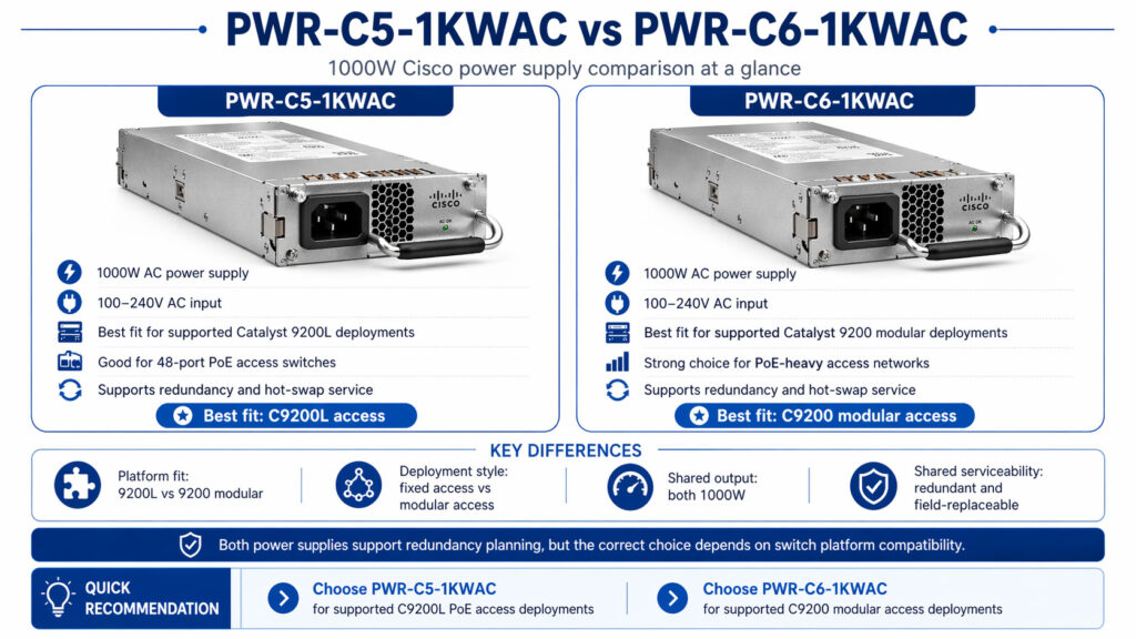 PWR-C5-1KWAC vs PWR-C6-1KWAC