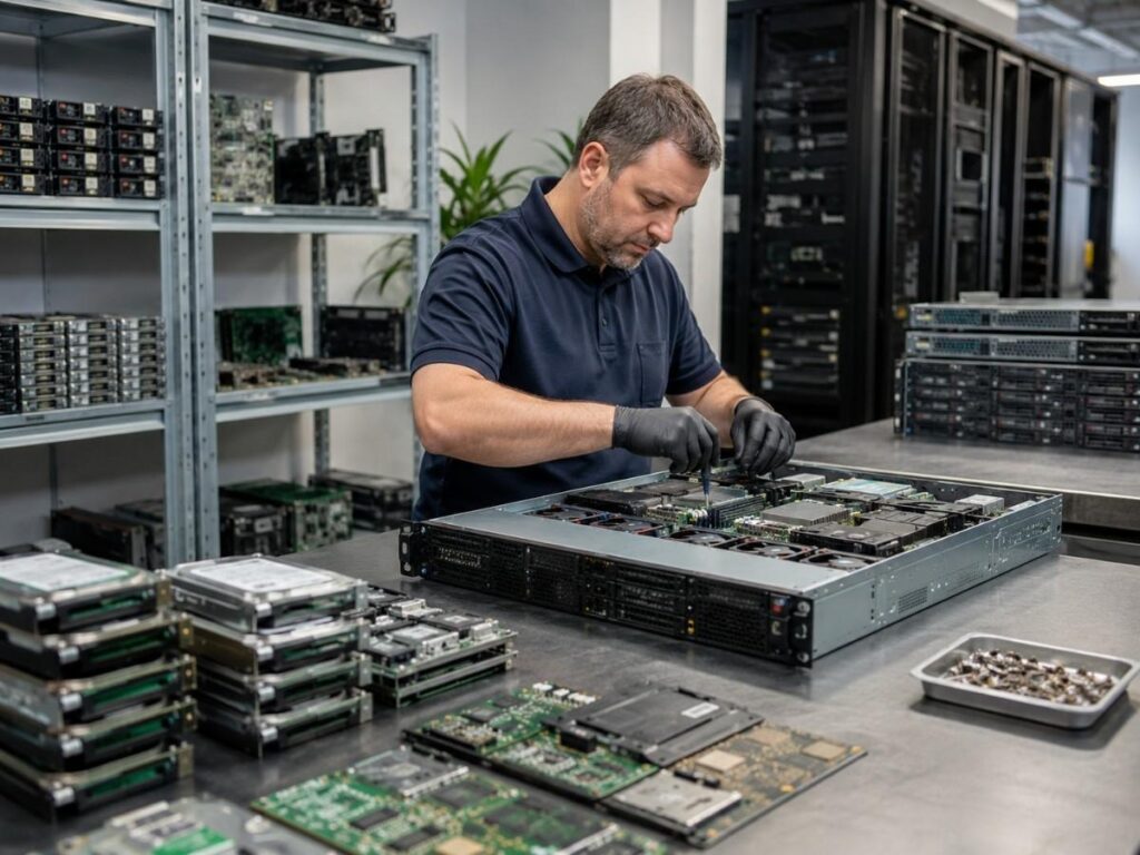 Refurbished IT equipment reduces waste by extending the lifespan of older hardware. This process involves cleaning, testing, and upgrading components, allowing them to be reused in data centers or other IT environments. By reusing these systems, fewer electronics end up in landfills, and the need for new manufacturing is decreased, helping lower environmental impact. Moreover, refurbished equipment can be a cost-effective solution for businesses, especially when it is refurbished to meet specific operational needs.