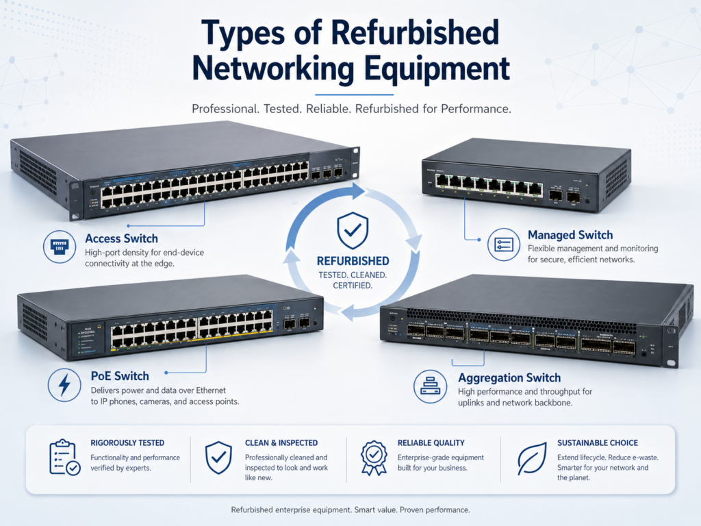 Types of Refurbished Networking Equipment