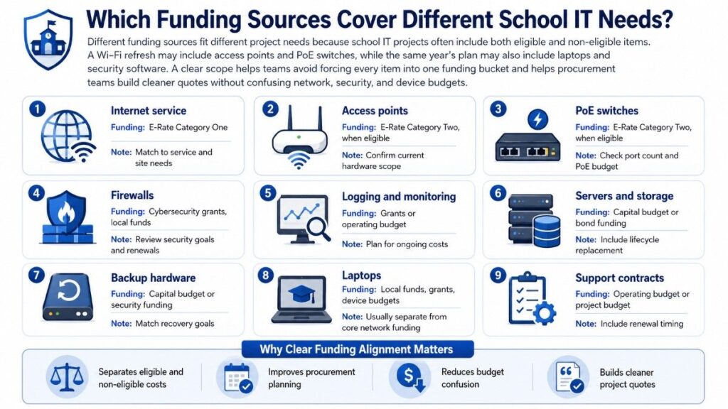 School IT team compares new, refurbished, and surplus hardware options to reduce purchasing, deployment, maintenance, and lifecycle costs.